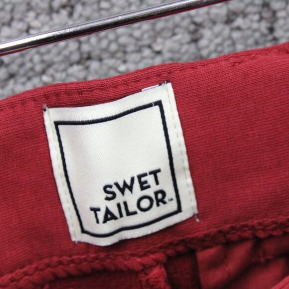 Swet Tailor Chino Shorts Mens Size 28 Red Solid Casual Soft Outdoor NWT - Picture 5 of 9